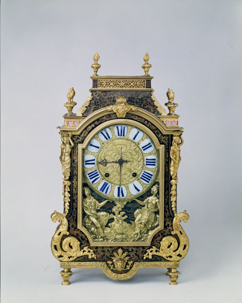 图片[1]-Colored lacquer inlaid bronze drum type dial clock-China Archive